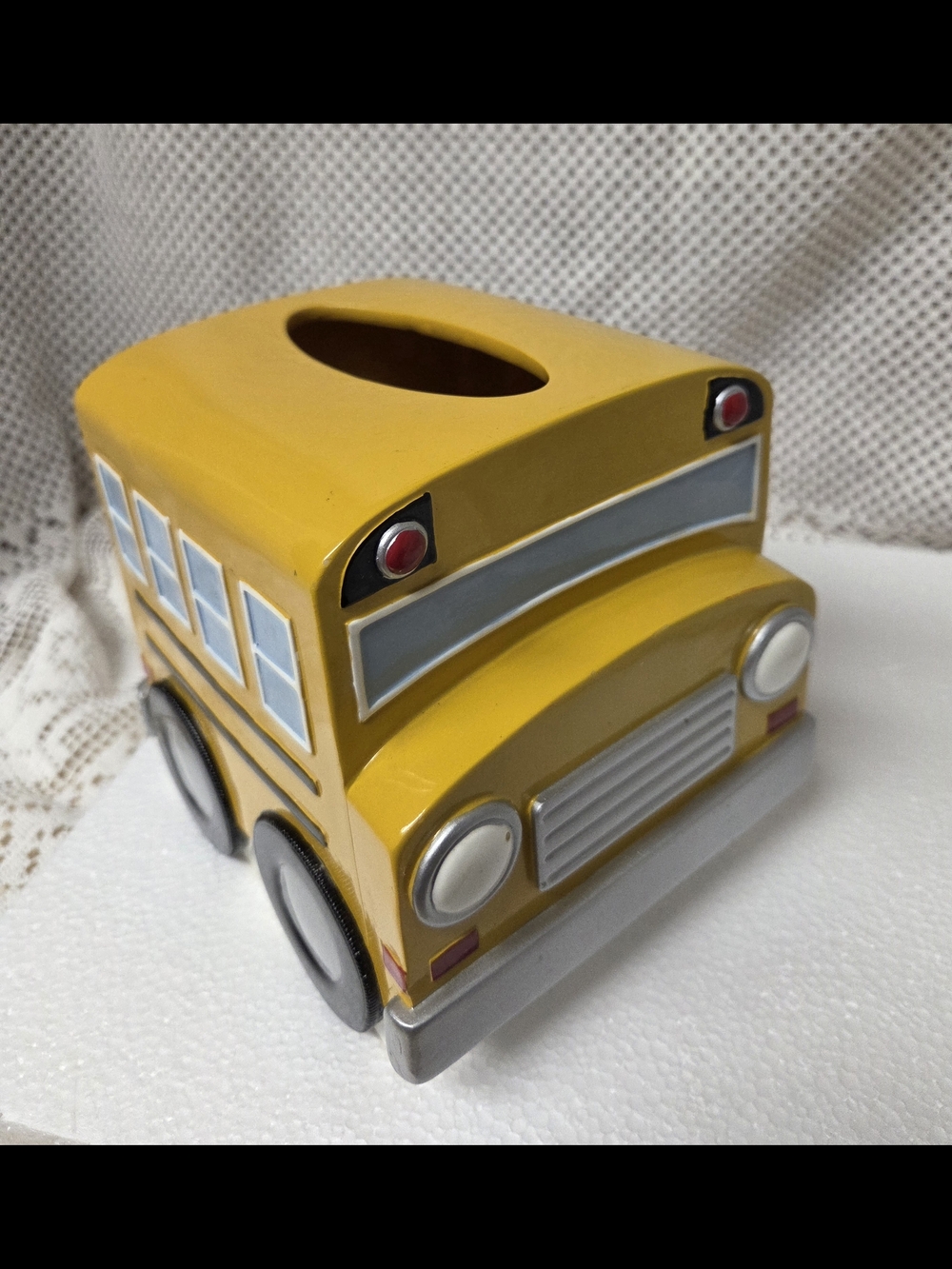 Yellow School Bus Tissue Box Cover